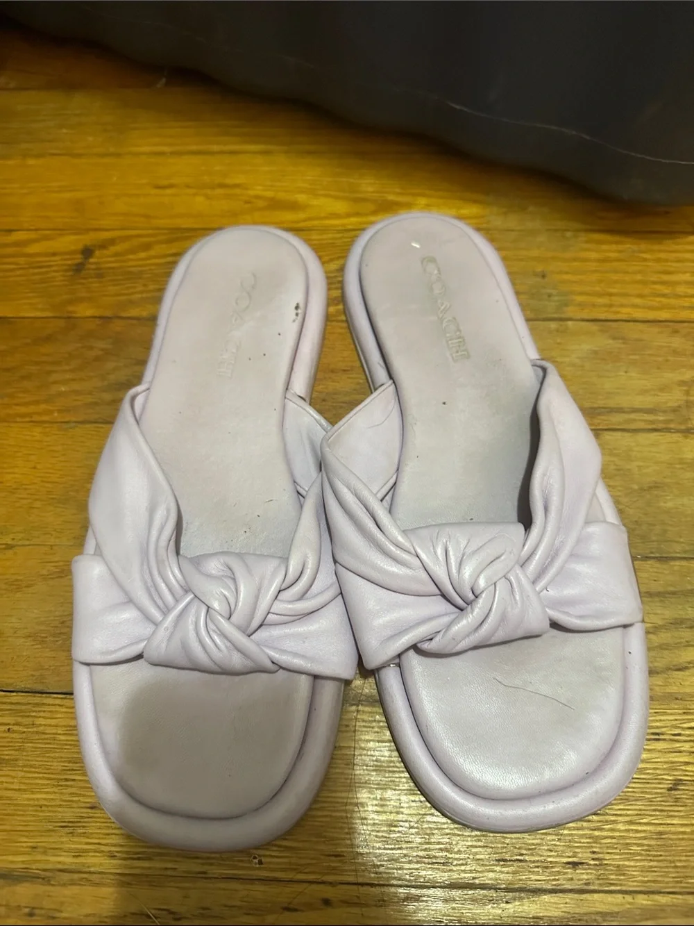 Coach Pale Pink Knotted Slide Sandals - Women